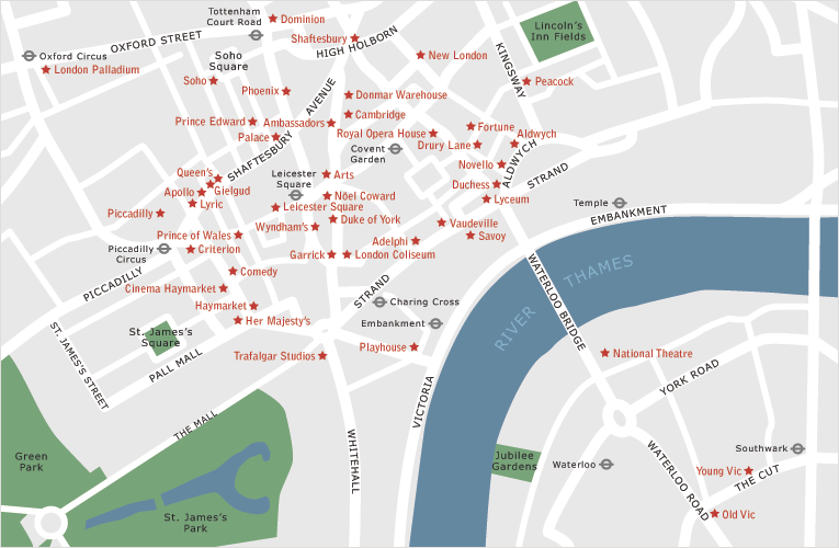 Theatres in central London