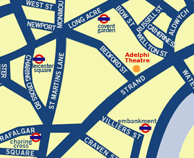 Adelphi Theatre Map