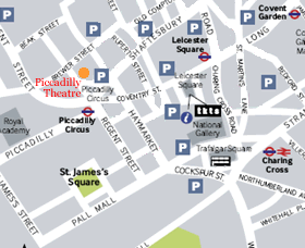 Piccadilly Theatre Map