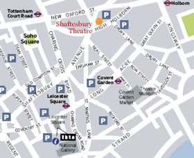 Shaftesbury Theatre Map