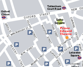 Prince Edward Theatre Map