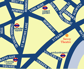 Savoy Theatre Map