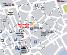 Cambridge Theatre Map