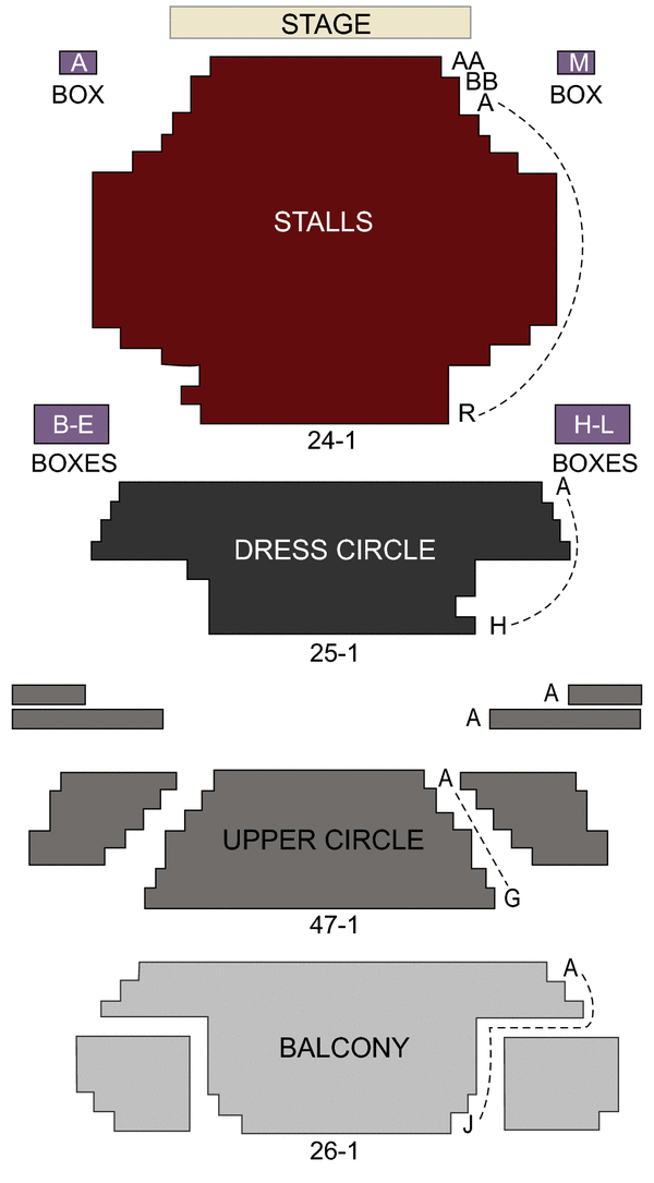 lyric theatre london seating chart and stage lyric theatre seating chart london