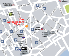 New Ambassadors Theatre Map